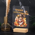thumbnail image 4 of Happy Thanksgiving Collie Welcome Thankful Fall Autumn Pumpkin Acrylic Plaque Sign Ashwood Base Collie Dog Lover Gifts Idea Home Desk Decor - 02021, 4 of 5