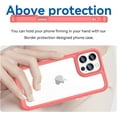 thumbnail image 2 of Case for iPhone 13 Pro Max Case Slim Dropproof [Defend from Drop/Scratch/Slip/Fingerprint] Clear Acrylic Hard Back Soft TPU Bumper Hybrid Phone Cover for iPhone 13 Pro Max-Red, 2 of 15