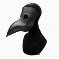 thumbnail image 3 of Halloween Costume Compatible for Plague Doctors with Bird Beak Mask, Black Cloak Robe with Hood, Medieval Monk Priest Cosplay for Men Women Adu, 3 of 7
