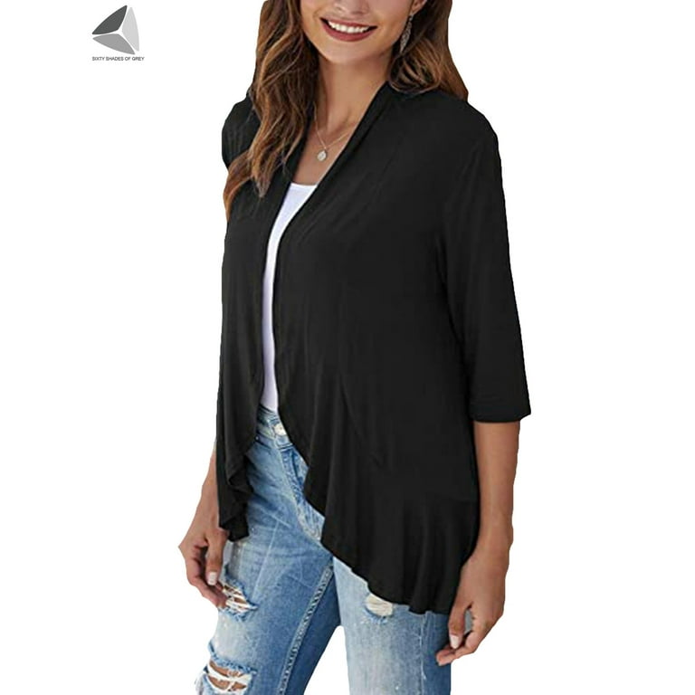 PULLIMORE Womens Lightweight Summer Cardigan Casual Open PULLIMORE Womens Lightweight Summer Cardigan Casual Open