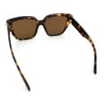 thumbnail image 7 of Womens Metal Ribbon Trim Oversized Rectangle Designer Fashion Sunglasses Tortoise - Brown, 7 of 7