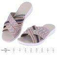 thumbnail image 2 of Sandalias deslizantes para mujer Sandalias de cuña con plataforma y correa cruzada ligeras para el verano, 2 of 8