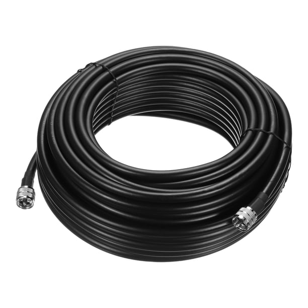 Cables coaxiales RG8/U con conectores macho Pl-259 para radio CB/Ham 30.5m/100ft