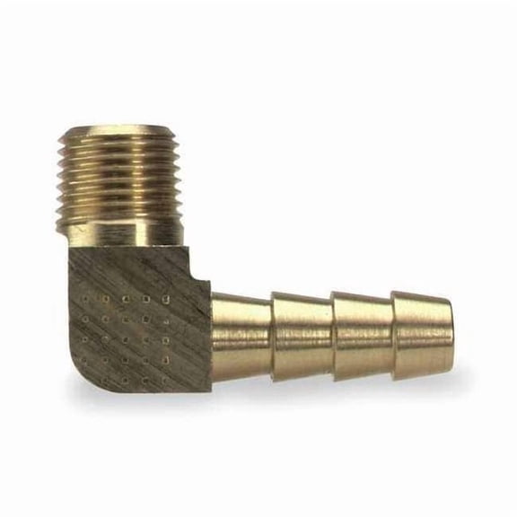 Parker Hose Barb,3/8 In Barb,1/4 In MNPT,Brass 129HB-6-4