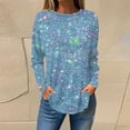 thumbnail image 2 of FAIWAD FAIWAD Long Sleeve Tunic Tops for Womens Round Neck Trendy Lightweight Plus Size Pullover Tops, 2 of 5