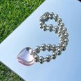 thumbnail image 4 of Collar con cadena de cuentas redondas de cristal Yashi Corazón 26866, 4 of 5