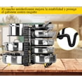 thumbnail image 4 of Support de Pot, 2 Méthodes Diy Support de Pot en Acier Inoxydable Rangement de Cuisine avec 8 Compartiments Réglables Parfait pour Ustensiles Casseroles, Pots, Couvercles, 4 of 5