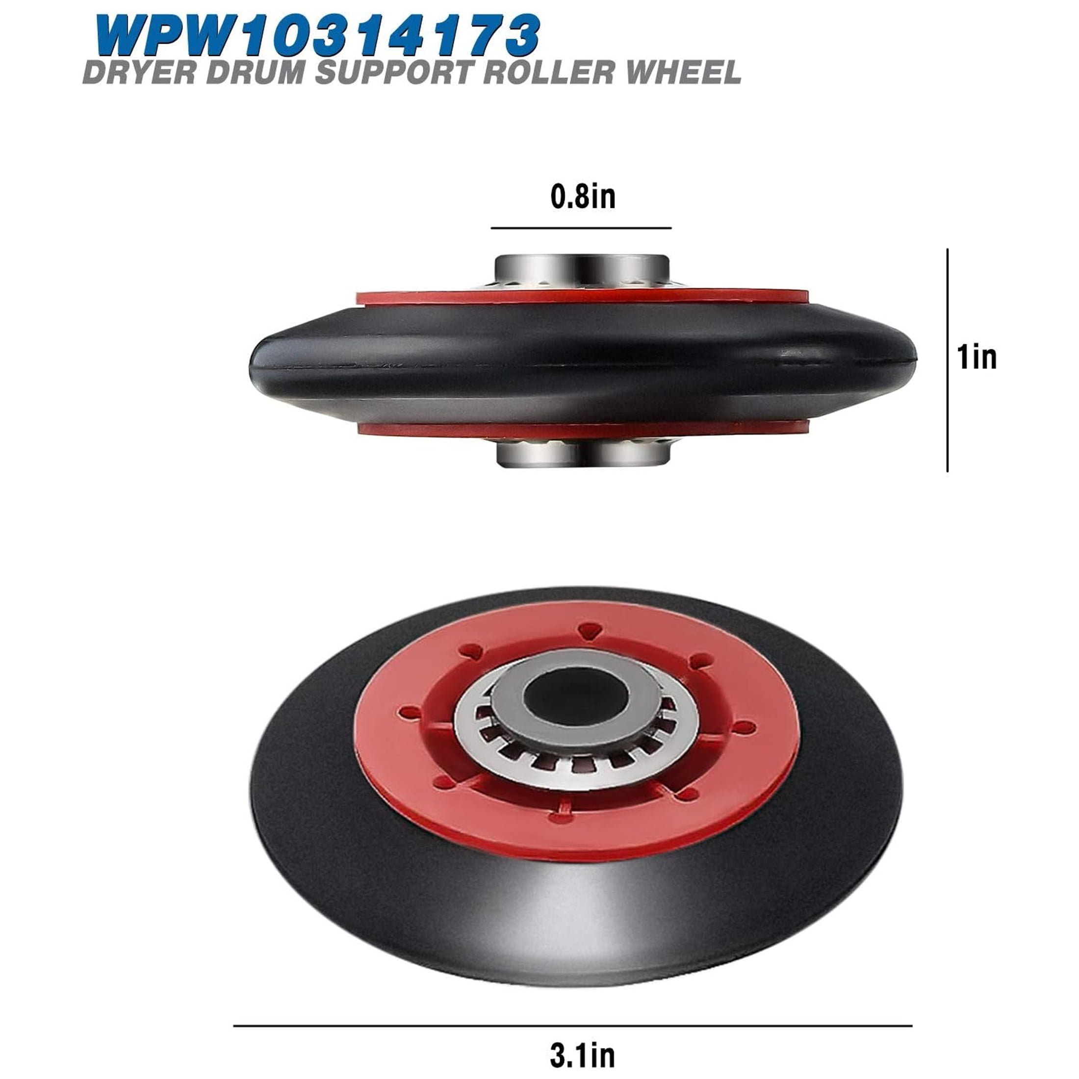 Dryer Repair Kit 4392067 and Dryer Idler Pulley W10837240 for Whirlpool Maytag Admiral Kenmore Dryer Replaces 4392067VP 80047 587637 AP3109602
