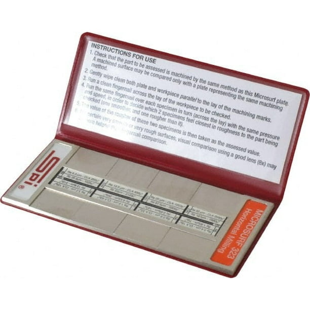 SPI Surface Finish Comparator Plates for Horizontal Milling, 0.450 Ra