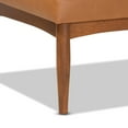 thumbnail image 6 of Baxton Studio Daymond Mid-Century Modern Tan Faux Leather Upholstered and Walnut Brown Finished Wood 2-Piece Dining Nook Banquette Set, 6 of 8