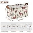 thumbnail image 7 of Yayeee Foldable Storage Basket for Shelves with Handles Waterproof Cloth Bins, Plaid Deer, 7 of 7