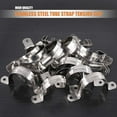 thumbnail image 4 of HSHDLDF 1.5inch Two Hole Strap U Bracket Stainless Steel Tube Strap Tension Clip Assortment Kit Heavy Duty Rigid Pipe Strap Clamp For The Inner Diameter of Water Pipe is 1.5inch 20Pcs（50mm）, 4 of 5