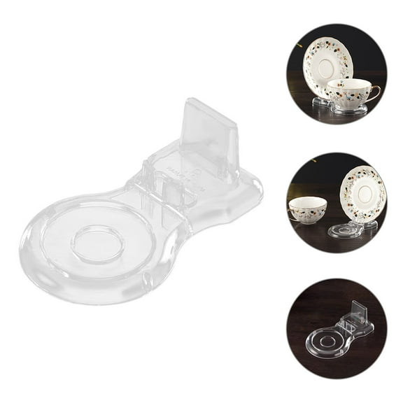 HEMOTON Acrylic Transparent Display Stand for Photos Artwork Plates Small Size Ideal for Home Office Decor