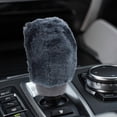 thumbnail image 4 of HOOWIFFY 1 Set Shift Gear Cover For Car Plush Grey Resistant For Winter Driving 14.0X9.0X9.0In, 4 of 6