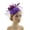 Purple, variant on Stylish Woolen Derby Hat for Lady Cosplay Event Feathered Fascinator Cap for Cocktail Party Wedding Photography Headwear