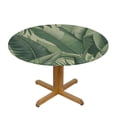 thumbnail image 3 of PIKWEEK Banana Leaves Round Tablecloth - Full Width Single-Sided Printing White, 3 of 8