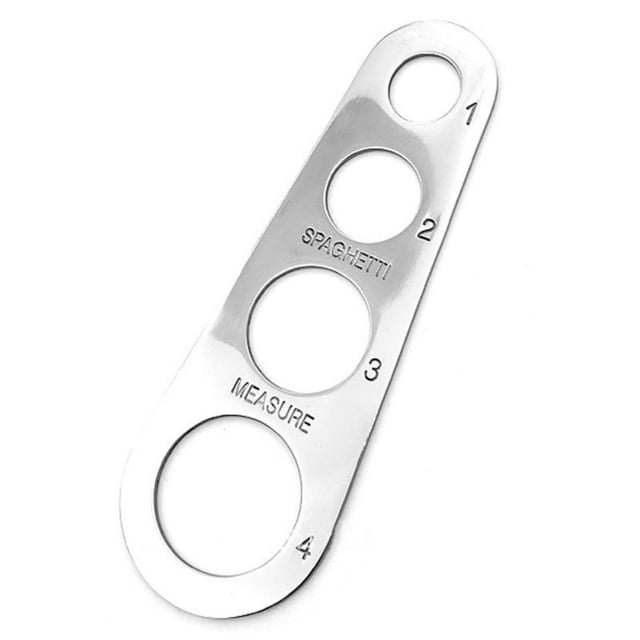 Gourmet Pasta Measure, Accurate Portion Control Stainless Steel Spaghetti Gauge For Kitchen, No Moving Parts, Compact Design, Dishwasher Safe, Saves Time And Money (Silver)