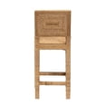 thumbnail image 4 of bali & pari Anfield Bohemian Natural Seagrass and Mahogany Wood Counter Stool, 4 of 10