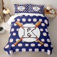 thumbnail image 2 of Erosebridal Baseball Gamer K Personalized Initial Bed Spread Queen for Boys Girls,Sport Theme Queen Coverlet Set for Teens, 2 of 7