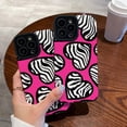 thumbnail image 5 of Love Heart Pink Zebra Print Personalized Silicone Case for Women Girls Compatible with iPhone Case (iPhone 11), 5 of 6