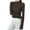 Coffee, variant on Women's Long Sleeve Mock Turtle Neck Shirts Basic Slim Fitted Tops Base Layer Soft Lightweight Stretch Undershirts