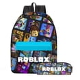 thumbnail image 3 of Conjunto de tres piezas de mochila escolar bidimensional circundante ROBLOX de dibujos animados para estudiantes, bolsa de lápices de almacenamiento para niños, bolsa de Almuerzo, 3 of 3