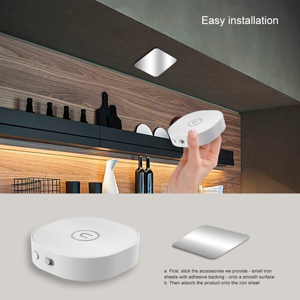 5 Pack Puck Lights With Charging Station, RGB Colorful Tap Light Push Lights Night Touch Light LED Portable Under Cabinet Lighting Battery Operated Powered DIY Stick On Lights Closet Counter Kitchen