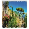 thumbnail image 3 of Ambesonne Scenery Shower Curtain, Village Trees Blossoms, 69"Wx70"L, Multicolor, 3 of 3