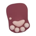 thumbnail image 3 of Alfombrilla de ratón con forma de pata de gato, antideslizante, suave, creativa, práctica y bonita. Rojo, 3 of 9
