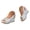 White, variant on Slip on Wedge Sandals for Women Summer Party Bow Chunky Heel Shoes Espadrilles High Top Vacation Slide Sandal White Size 7