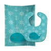 Carolines Treasures BB6765STBU Whale with Anchors Baby Bib and Burp Cloth, 11 x 18", multicolor
