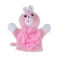 thumbnail image 2 of Riforla Baby Bath Glove Animal Designs Kids | Washcloths Glove | Baby Bath Washcloths with Cartoon Animal Puppet | Colorful Towel Gentle for Toddler Kid Shower Bathroom Products Pink, 2 of 7