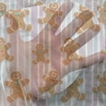 thumbnail image 3 of Gingerbread Man Tulle Curtains with Rod Pocket, Pattern with Pastel Colored Striped Backdrop Bakery Xmas Goodies, Sheer Drape for Wedding Party 2 Panels, 7 Sizes, Multicolor, by Ambesonne, 3 of 3