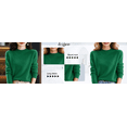 thumbnail image 5 of lcziwo Womens Merino Wool Sweaters Long Sleeve Warm Crewneck Solid Color Knitted Sweater Fall Winter Soft Causal Undershirts Green,XL, 5 of 7