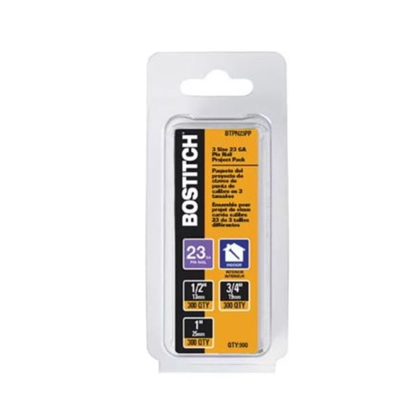 Bostitch 23 Gauge Pin Nail Project Pack 900Ct