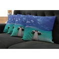 thumbnail image 5 of Ambesonne Travel Throw Pillow Cover 4 Pack, Lagoon Honeymoon Sea, 20", Turquoise White Blue, 5 of 5