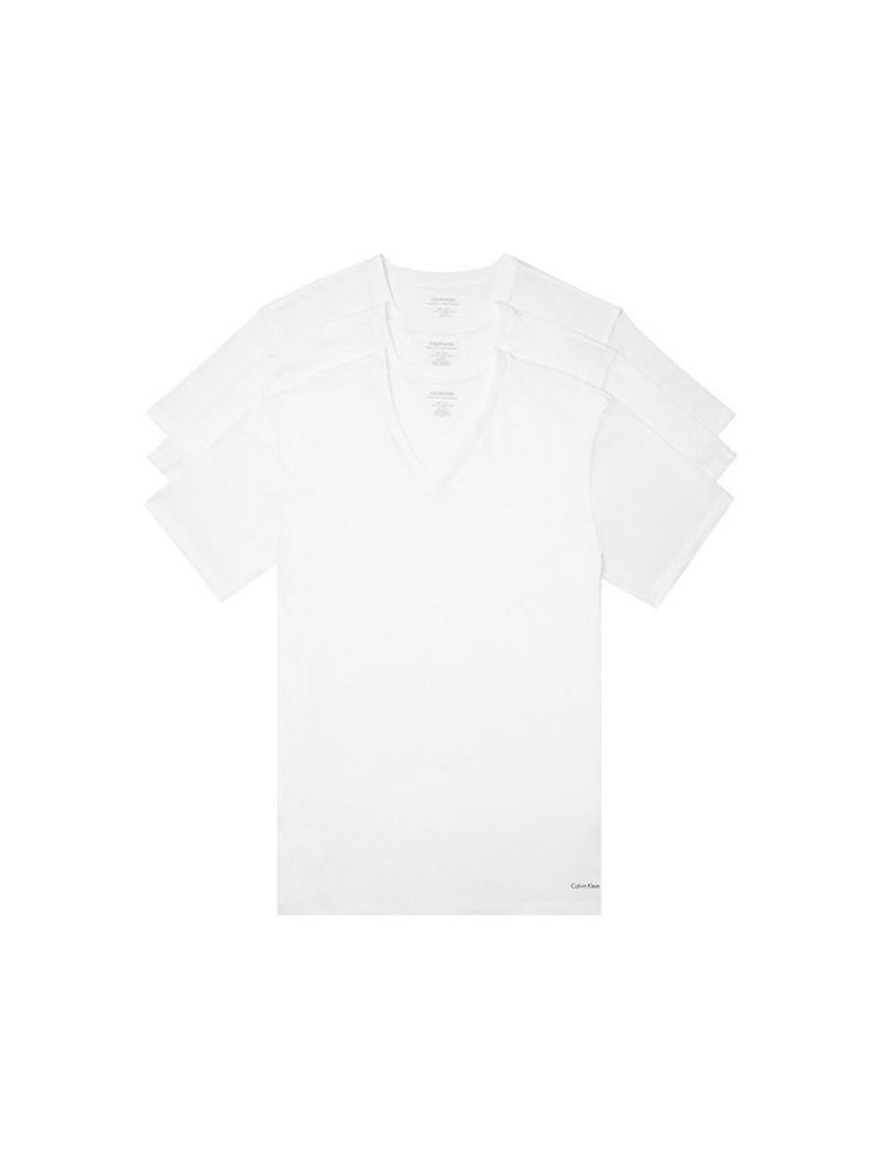Calvin Klein Men's Cotton Classics Fit V-Neck T-Shirt -3 Pack