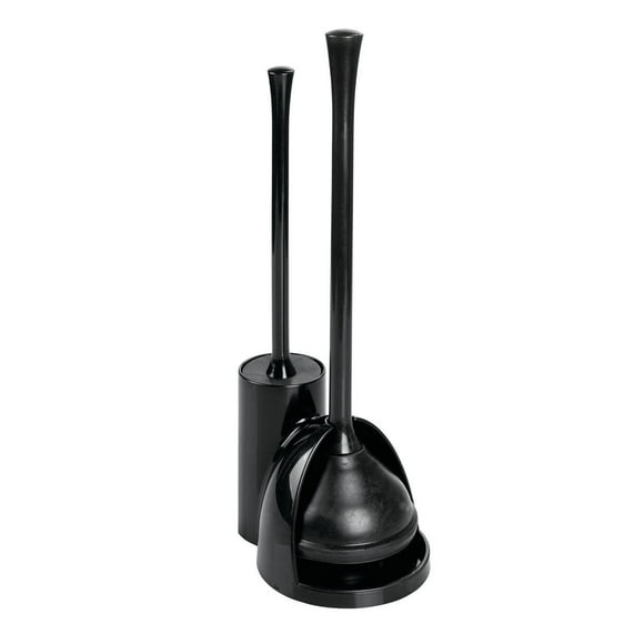 Mainstays Una Slim Bowl Brush & Plunger, Black