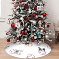 thumbnail image 5 of Sikiie Bbaseball Dog 30-48 inches {designName} Print Christmas Tree Skirt Snowman Xmas Tree Skirt with Edge Christmas Decorations for Holiday Party30", 5 of 7