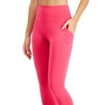 thumbnail image 2 of ID Ideology Women's High Waist Side Pocket 7/8 Length Leggings Pink Size X-Large, 2 of 3