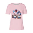 thumbnail image 2 of Tops de Ajuste Suelto para las Mujeres Sudadera Casual Impresa Manga Corta Cuello Redondo Superior, Poliéster, 2 of 6