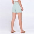 thumbnail image 4 of Garbnen Women's Striped Shorts High Waisted Summer Shorts for Women Beach Going Out Lightweight Color Block Womens Shorts with Pockets Green S, 4 of 4