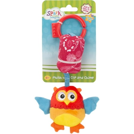 Spark Create Imagine Plush with Clip and Chime, Owl
