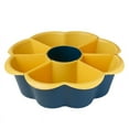 thumbnail image 1 of Rotating Drain Basket Fruit Vegetable Plate Snack Tray Hot Pot Storage Platter For Home Kitchen(Dark Green 7 Grids), 1 of 6