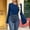 Blue, variant on Black*Friday Chaoheng Women Sweaters Clothing Women's Ribbed Flare Sleeve Top,Slim Crewneck Knit Shirt