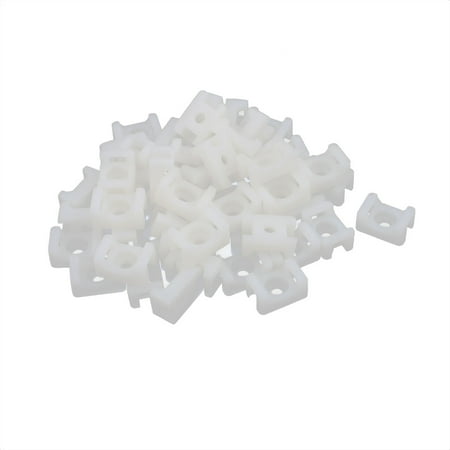 

50pcs Nylon Saddle Type Cable Tie Base Mount Wire Holder 15 x 10 x 7mm
