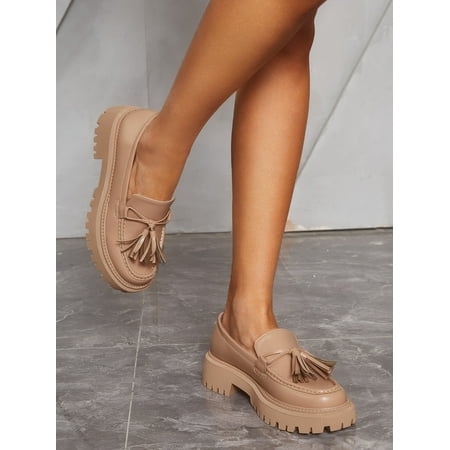 

Tassel Decor Flatform Loafers Women‘s Footwear