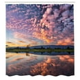 thumbnail image 3 of Ambesonne Blue Shower Curtain, Reflections on Water View, 69"Wx75"L, Blue, 3 of 5
