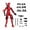 C, variant on Christmas Titan Robot Action Figure Fully Posable Mobile Doll Set with Interchangeable Hands and Accessories for Collectors Desktop Decoration, Red White