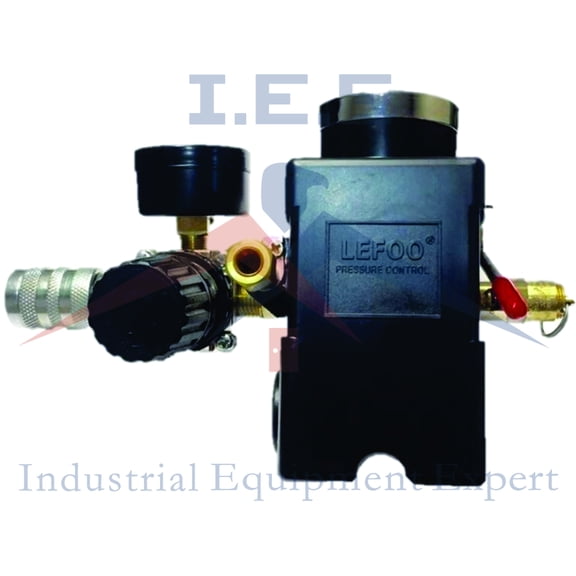 Air Compressor Pressure Switch 95-125 PSI 4 Ports w/ 1/4" Mini Regulator Set